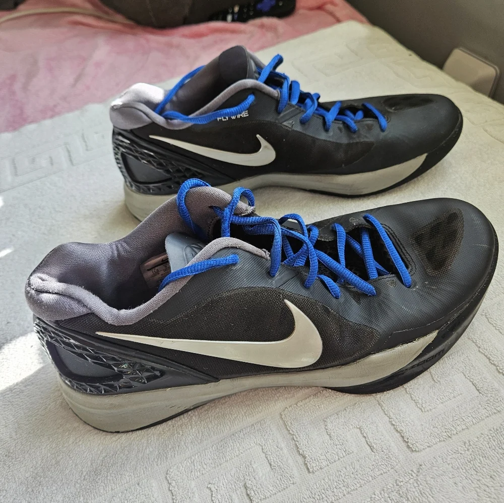 Nike hyperspike flywire athletic shoes Sneakers Womens 11.5 black blue silver - Picture 4 of 10